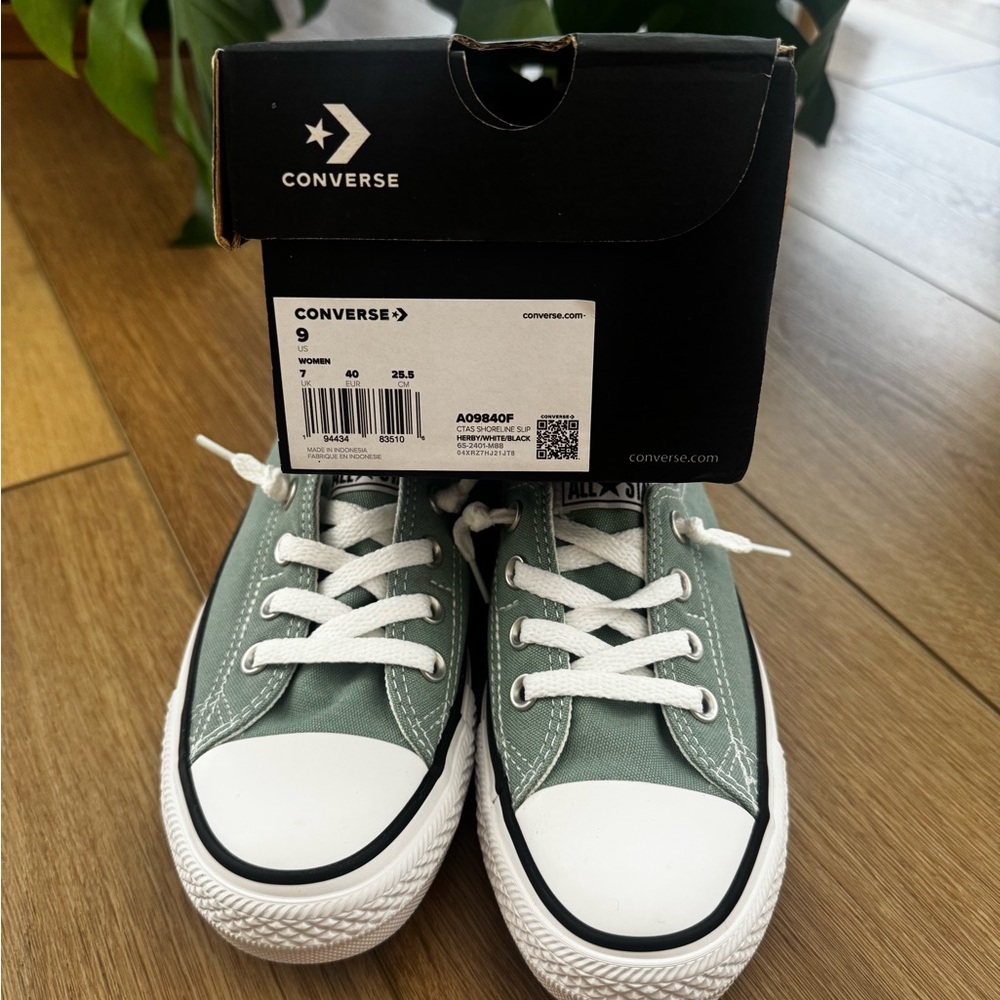 Converse Sage Green Canvas Sneakers - Picture 5 of 5